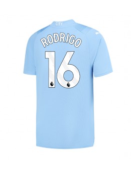 Moški Nogometna dresi replika Manchester City Rodri Hernandez #16 Domači 2023-24 Kratek rokav
